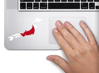 Map with flag inside Japan 4x2.3 inches sticker decal die cut vinyl - Made and Shipped in USA