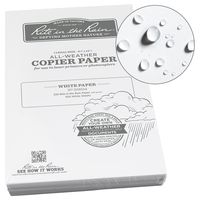 Rite in the Rain Weatherproof Laser Printer Paper, Legal Paper Size 8 1/2" x 14", 32# White, 500 Sheet Pack (No. 328514)