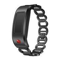 ANCOOL Compatible with Vivofit 2 Bands, Replacement Luxury Accessory Stainless Steel Bracelet Adjustable Wrist Strap for Vivofit 2, NOT for Vivofit 3/HR/JR(Black)