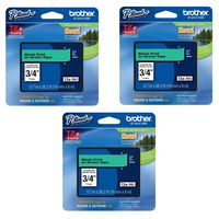 Brother Laminated Tape Black on Green, 18mm (TZe741) (3)
