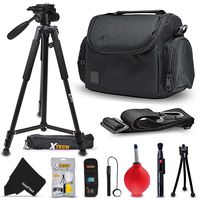 Xtech Premium Camera Case + Pro Series 72' inch Tripod for Sony Alpha A7R II, A7 II, A9, A7 A7R A7S A6500 A6300 A6000 A65 A77 A99 A900 A700 A580 A560 A550 A500 A450 A390 A380, NEX-7 NEX-6 Cameras
