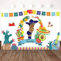 Mehofoto Mexican Fiesta Backdrop Little Boy Baby Shower Photography Background 7x5ft Cactus Vinyl Fiesta Señor Baby Shower Party Decoration Banner