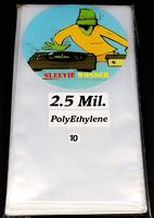 10 VHS Outer Sleeves 2.5mil Polyethylene Plastic - Snug Fit + Overhang Clear Poly Bag (+1 Free SW Magnet)