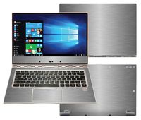 Decalrus - Protective Decal for Lenovo Yoga 910 (14" Screen) Laptop Titanium Texture Brushed Aluminum Skin Skins Decal for case Cover wrap BAlenovoYoga910Titanium
