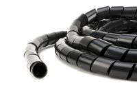 Black 1/8 Inch Polyethylene Spiral Wrap - 10 Foot
