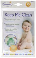 Summer Keep Me Clean Disposable Diaper Sacks Travel Pack, 75-Count