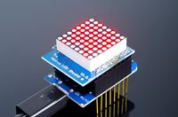 ACROBOTIC WeMos ESP8266 D1 Mini 8×8 Dot Matrix Shield for Arduino NodeMCU Raspberry Pi Wi-Fi IoT | Red LED