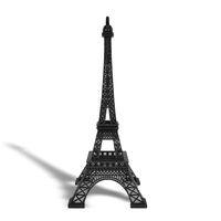 allgala 15" Eiffel Tower Statue Decor Alloy Metal, Black