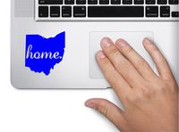 ExpressDecor #2 Home Ohio State Name Keypad Computer Laptop Symbol Decal Family Love Car Truck Sticker Window (Blue)