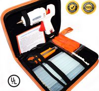 Hot Melt Glue Gun Kit 60W/100W with Carry Bag and 20 pcs Glue Sticks, for DIY, Arts & Crafts Projects, Sealing and Quick Repairs, Light and Heavy Duty in Home and Office