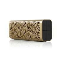 Braven BLUXLBP LUX Portable Wireless Bluetooth Speaker [12 Hr Playtime][Water Resistant] Built-in 1400 mAh Power Bank Charger - Gold