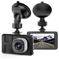 VKAKA Dash Cam - 3.0" DVR Monitor Camera Video Recording System in Full HD 1080p w/Built in G-Sensor Motion Detect Parking Control Loop Record Support