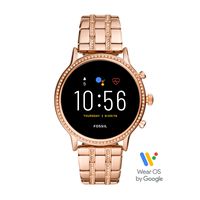 Fossil Gen 5 Julianna HR Heart Rate Stainless Steel Touchscreen Smartwatch, Color: Rose Gold (Model: FTW6035)