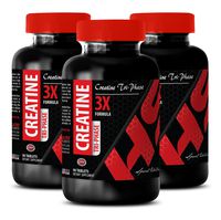 Creatine and Nitric Oxide Supplement - CREATINE TRI-Phase 5000MG - Promote Energy in Muscles (3 Bottles)