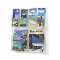 Safco Products 5612CL Reveal Literature Display, 2 Magazine and 4 Pamphlet, Clear