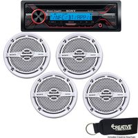 Sony MEX-M71BT Bluetooth Marine Receiver with Two Pairs of XS-MP1611 White 6.5" Speakers