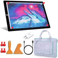Magnetic A4 LED Light Pad for Diamond Painting, Super Bright USB Powered Light Board Kit with Detachable Stand, and Magnetic Pins