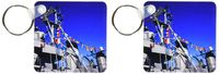 3dRose MA, Boston. Tall ships, Charlestown Navy Yard WWII - US22 WBI0753 - Walter Bibikow - Key Chains, 2.25 x 4.5 inches, set of 2 (kc_91043_1)