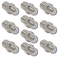 Coaxial Cable Connector, 10-Pack F Type Female to Female TV Cable Coupler Adapter RFAdapter for Antenna, RG6 Coax, Modem