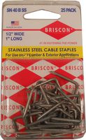 Briscon SN-40-B-SS-25 Box of 25 (1/2 X 1) NM Cable Staples
