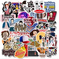 [50 Pcs] Stranger Things Sticker, Funny Vinyl Waterproof Decal Stickers, Reusable and Durable Stickers for Water Bottles, Hydro Flasks, Laptops, Guitars, Skateboards, Refrigerators, Luggage