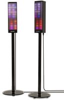 Sharper Image SBT1019 2 Pair Bluetooth Tower Speakers, Stereo System Floorstanding Speakers with Lights, Pair of 2 LED Tower Speakers For Home