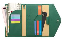 Zoppen Mulit-purpose Rfid Blocking Travel Passport Wallet (Ver.4) Tri-fold Document Organizer Holder, 3 Forest Green