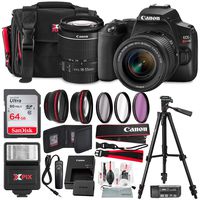 Canon EOS Rebel SL3 DSLR Camera with 18-55mm Lens + 64GB + Cases + Premium Accessory Bundle