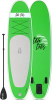 Retrospec Weekender 10' Inflatable Stand Up Paddleboard Triple Layer Military Grade PVC iSUP Bundle w/ paddle board carrying case, aluminum paddle, removable nylon fins, manual pump & cell phone case, PUMP & PADDLE, Green & White