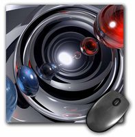 3dRose LLC 8 x 8 x 0.25 Inches Lens Colors Shows Abstract Red, White, Blue and Gray Camera Lens Streaming Colors Mouse Pad (mp_20472_1)