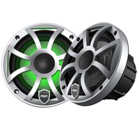 Wet Sounds REVO 6-XSS 6.5" 200W Silver LED Coaxial Full Range Marine Speakers