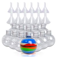 JJ CARE 12 Round-Shaped Bottles with Funnels for Art Sand/Scenic Sand Non-Toxic Colored Sand for Kids' Arts & Crafts, Decorations and Crafty Collection Bottles