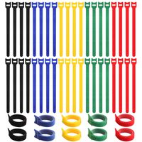 Spofit 50Pcs Cable Straps Hook Loop Self Gripping Reusable Cable Ties (7 Inch, Multicolour)