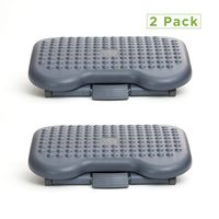 Mind Reader 2FTREST-BLK 2 Pack Adjustable Height Ergonomic Foot Rest, Black