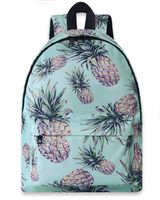 Funnycokid Boys Girls Pineapple Schoolbags, Unisex Canvas Water-resistant Bookbag for College Students with Padded Shoulder Straps,Basic Multipurpose Backpacks Rucksack for Campus/Travel/Sports