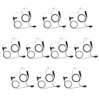 10 Pack Maxtop ASK2425-AX 1-Wire Clear Coil Surveillance Kit for Portable Motorola Radio MOTOTRBO XPR3300 XPR3500 DEP570