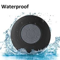 HD Water Resistant Bluetooth 3.0 Shower Speaker, Pokanic Waterproof Handsfree Portable Speakerphone with Built-in Mic, 6 HRS of Playtime, Control Buttons and Dedicated Suction Cup,Upgraded Ver(BLACK)