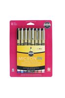 Sakura Pigma 50220 Micron Blister Card Ink Pen Set, Ass't Colors, PN 8CT