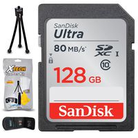 64GB SD Memory Card (High-Speed) + Xtech Starter Kit for Canon DSLR Cameras Including Canon EOS 80D 77D 70D 60D EOS Rebel T7i T6i T6S T6 T5i T5 EOS 6D Mark II, EOS 5D Mark III (128GB Memory Card)