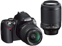 Nikon D40X DSLR Camera with 18-55mm f/3.5-5.6G ED II AF-S DX and 55-200mm f/4.5-5.6G ED AF-S DX Zoom-Nikkor Lens