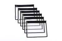 Augbunny Multi-Purpose Water Resisitant Clear PVC Organizer Bag Pouch with Zipper Closure 6-Pack