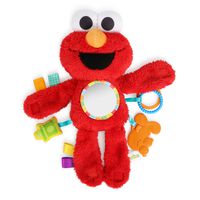 Bright Starts Sesame Street Elmo Travel Buddy On-The-Go Plush Take-Along Toy, Ages 0-12 Months