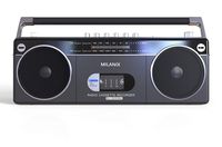 Milanix Portable Boombox Stereo Tape Cassette Player/Recorder with Bluetooth, USB, SD, AM/FM Radio and Headphone Jack- Gray