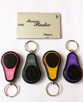 Key finder for all kinds of easily lost items. 1 credit card size transmitter with built in LED light and 4 receivers with key Rings. Ships from USA.