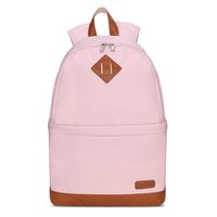 Kattee Professional Canvas SLR DSLR Camera Backpack Laptop Bag Case with Waterproof Rain Cover for Canon Nikon Pink