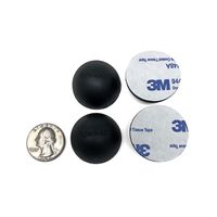 1.25" Platinum Silicone Hemisphere Bumper, Non-Skid Isolation Feet with Adhesive | 20 Duro | 4 Pack