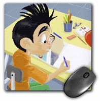 3dRose LLC 8 x 8 x 0.25 Inches Kikeo Drawing at Home Mouse Pad (mp_8540_1)