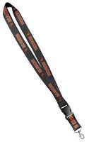 Moose Pet Wear Oregon State Lanyard - Beaver On Carbon Fiber - Polyester Keychain Necklace, ID Badge Holder - 3/4 Inch