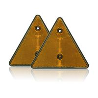 BSK 6'' Amber Triangle Warning Reflector Truck Trailer - 2 - Pack