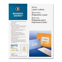 Business Source Bright White Premium-Quality Address Labels, 2000/pk